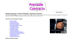 Desktop Screenshot of printablecontracts.com